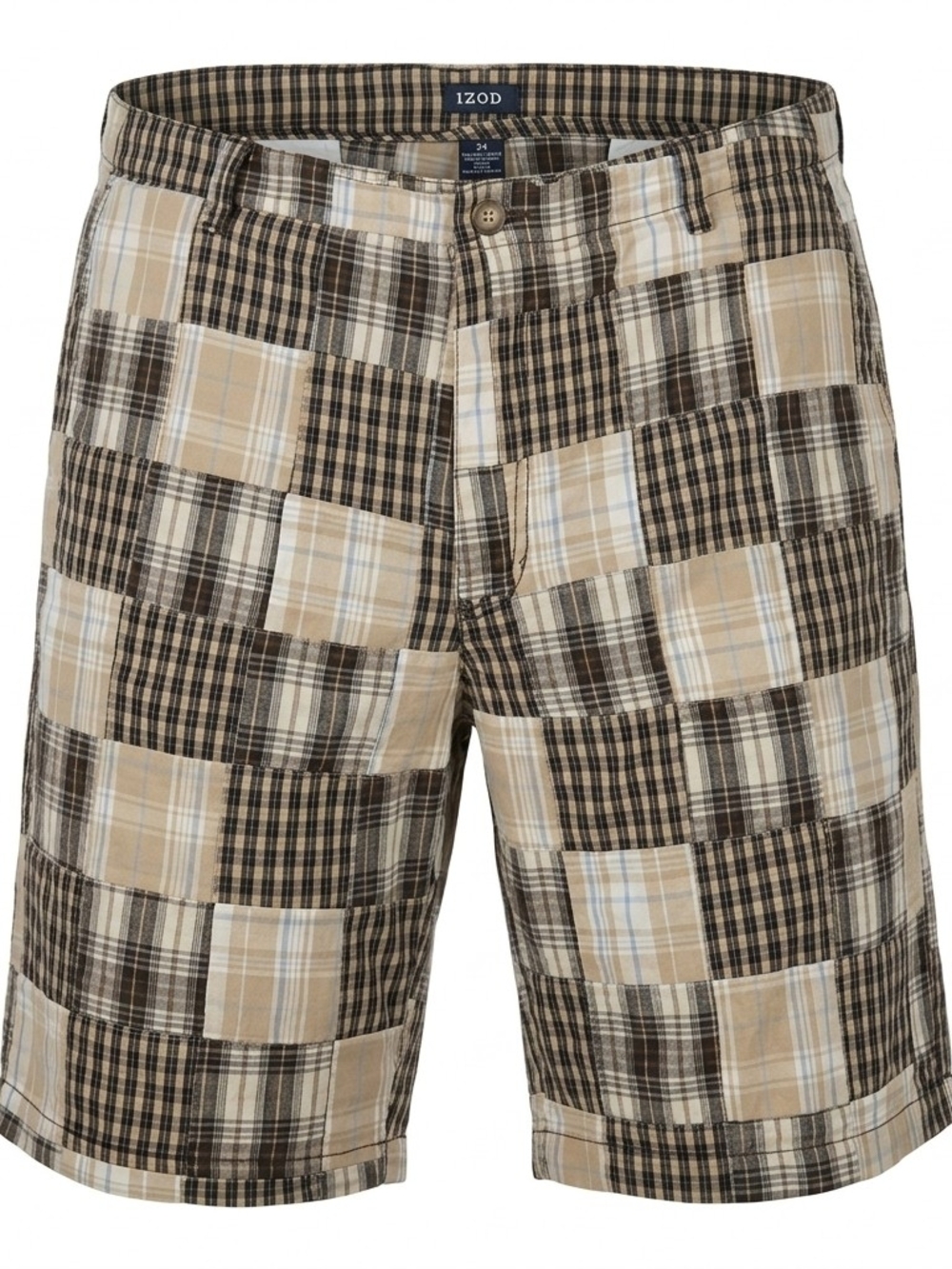IZOD Men's‎ Patchwork Plaid Shorts - Size 40